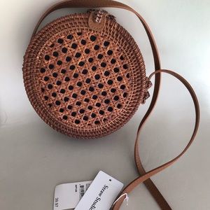 *SOLD* Straw Studios Circle Straw Bag